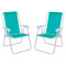 Set X 2 Sillas Altas Conforto Sannet Aluminio VERDE