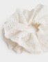Skunzies XL Scrunchie Broderie - Blanco Crudo