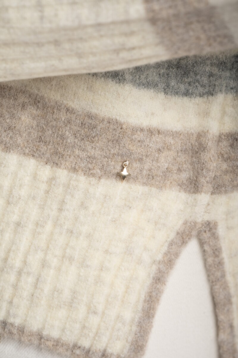 Sweater Rayado Gris Melange