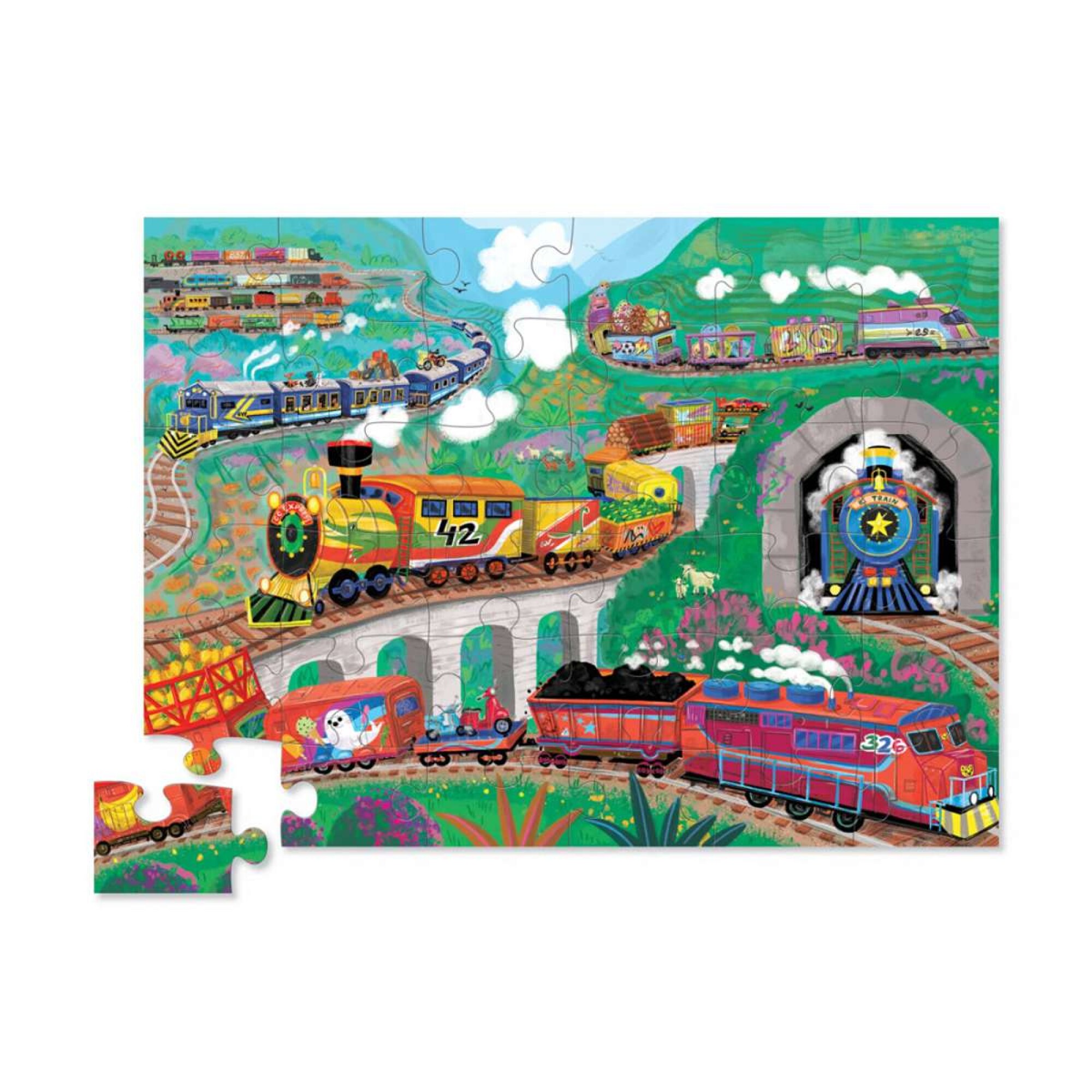 Puzzle Crocodile Creek 36 Piezas 45 x 60 cm - Tren — Tienda Soy Santander