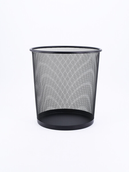PAPELERA REJILLA METAL NEGRO