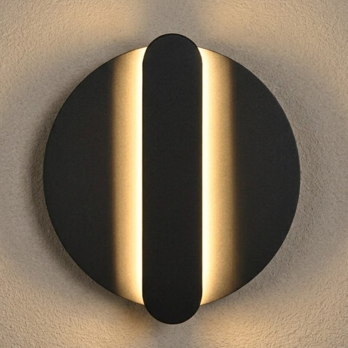 Aplique led circular luz indirecta 9w - NEGRO 