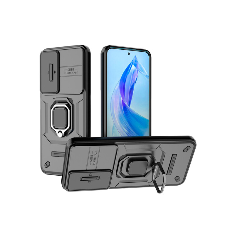 Protector para Honor 90 Lite con anillo color negro Protector Para Honor 90 Lite Con Anillo Color Negro