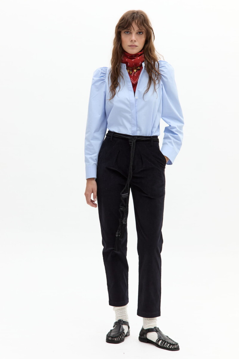 Camisa Lilium en Algodón Celeste