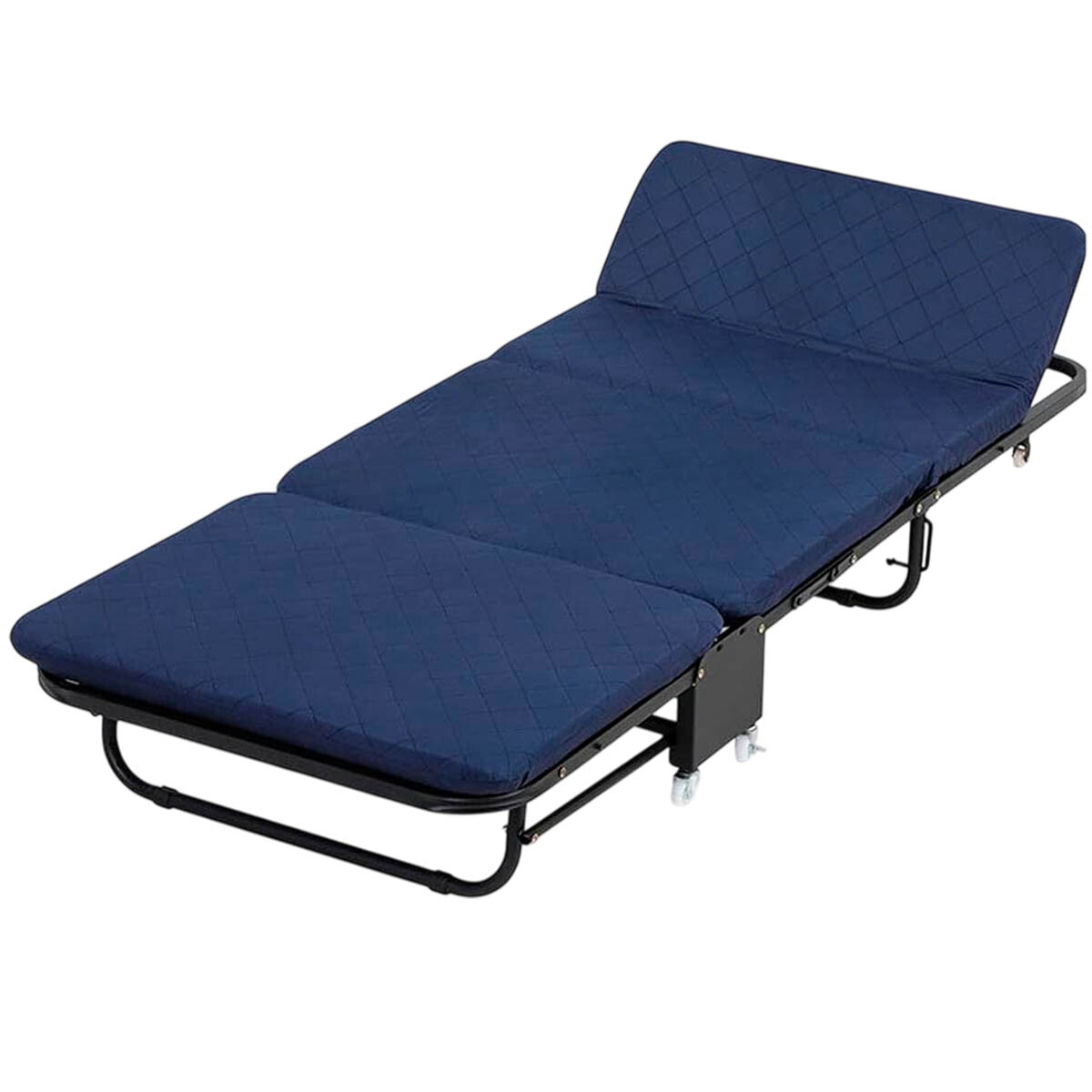 Catre Cama Plegable 180x75cm Acolchonado P/camping - Azul 