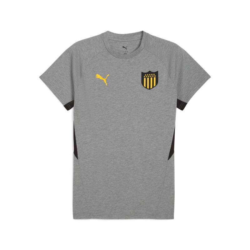 Remera Cap Evostripe Tee de Hombre Gris
