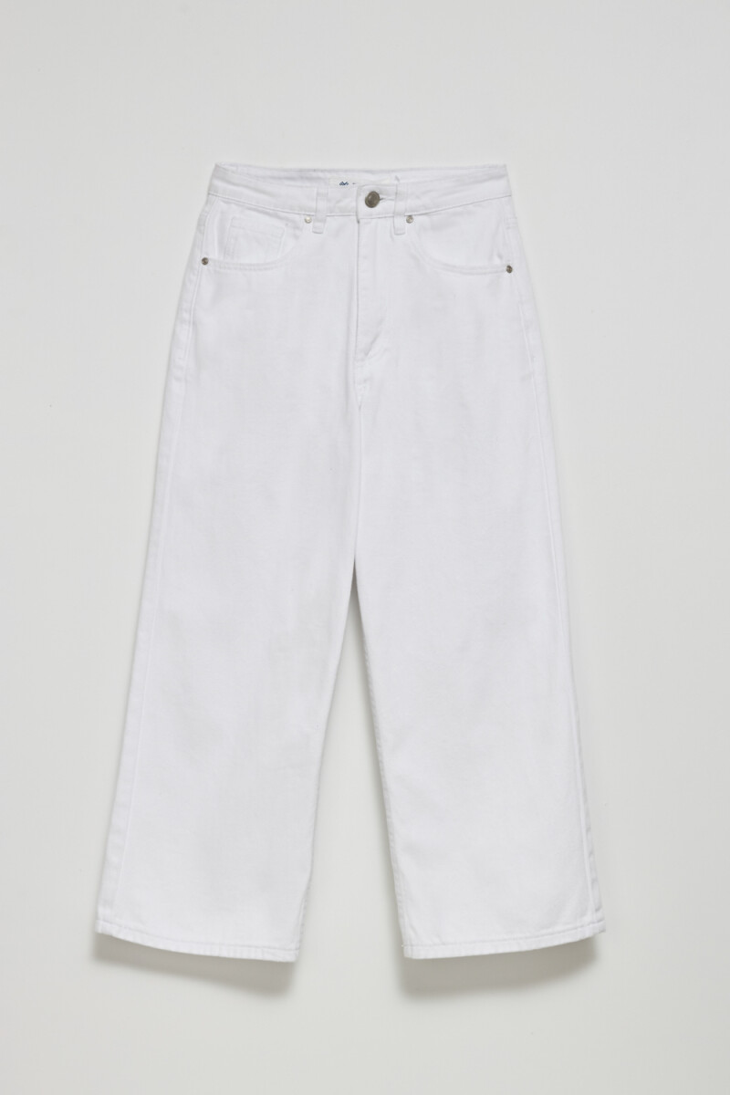 Pantalón de jean culotte Blanco