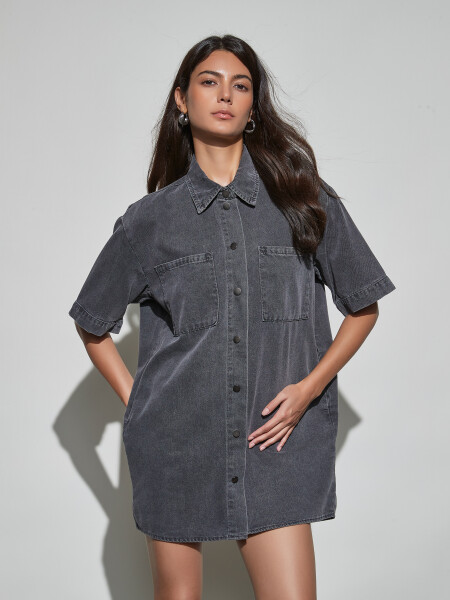 VESTIDO ELENIA GRIS OSCURO
