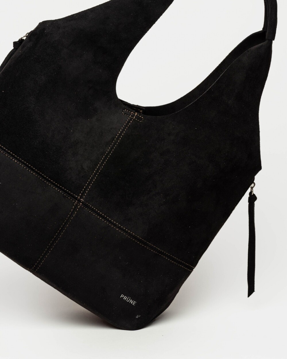 Shopper Amalfi en efecto gamuza Negro