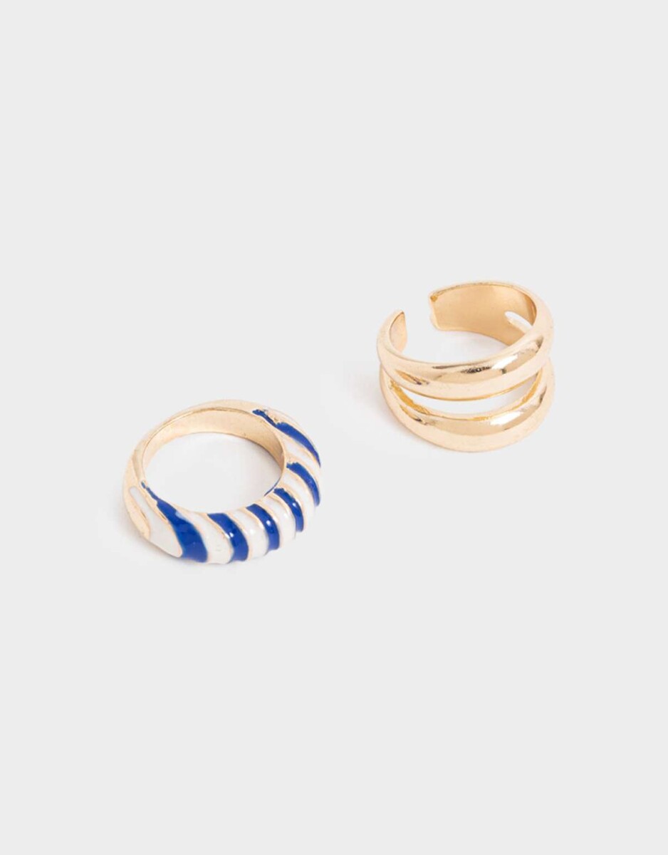 Sets Anillos Metal - Dorado 