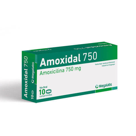 Amoxidal 750 mg 10 Comprimidos Amoxidal 750 mg 10 Comprimidos