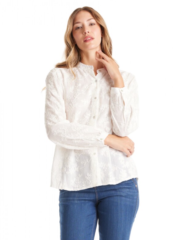 Blusa Algodon Broderie CRUDO