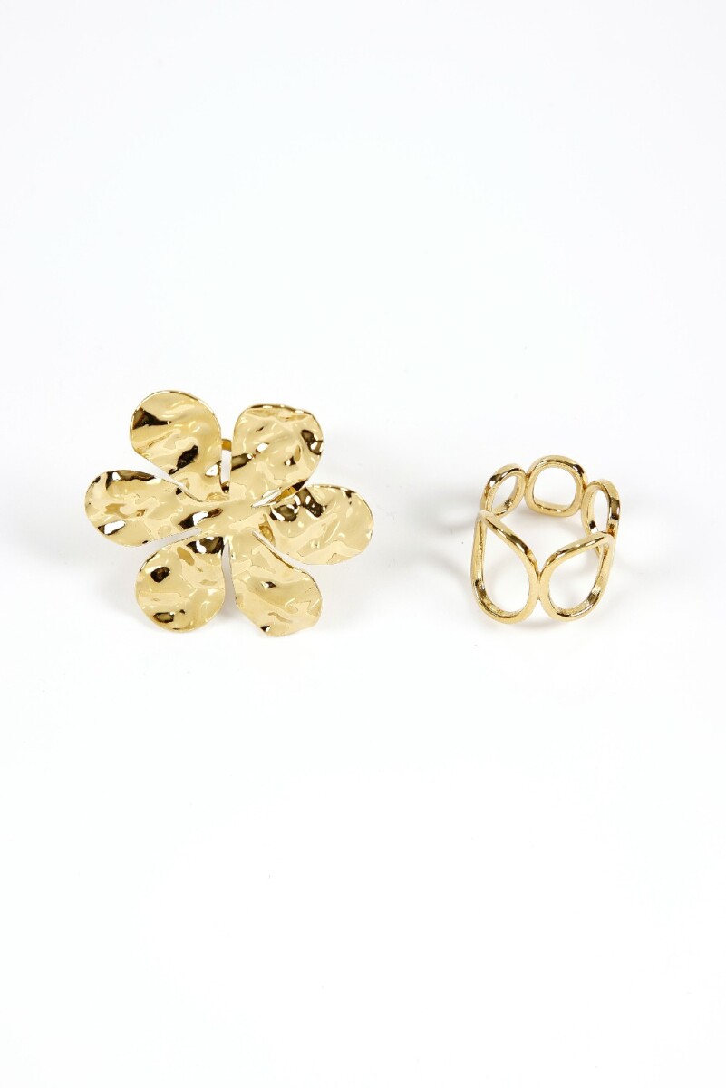 Anillo Dilu, Set X2 - Dorado 