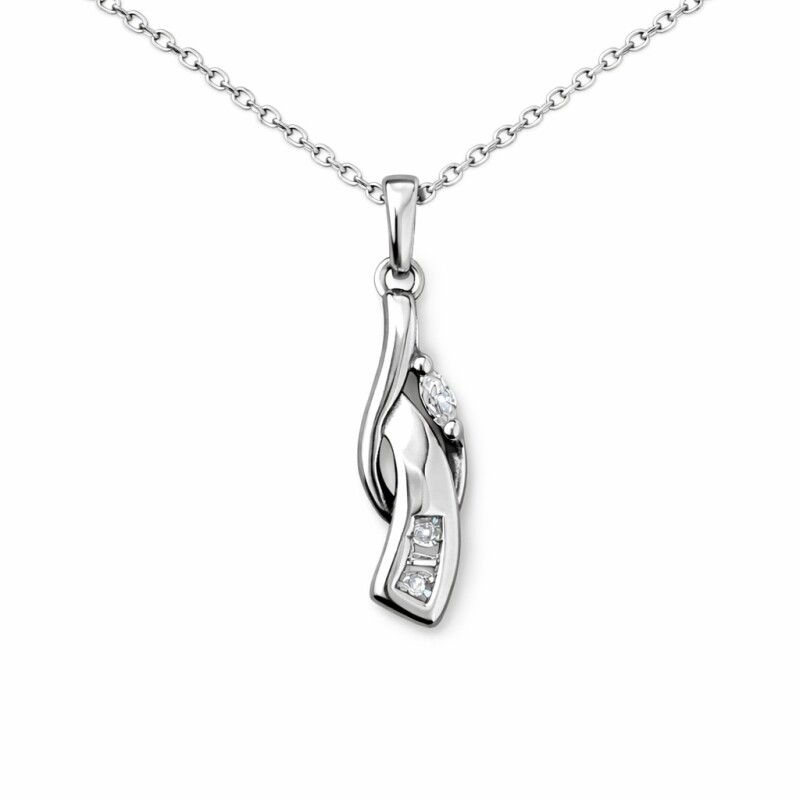 Dije Irregular - Plata 925 - Zirconias - CP6581 conpiedra