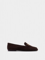 Mocasines De Piel Con Hebilla marron