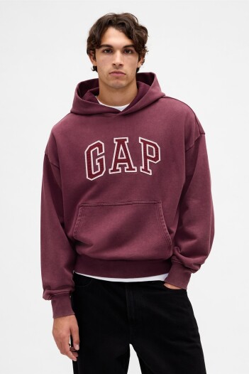 Canguro Logo Gap Heavyweight Hombre Tuscan Red