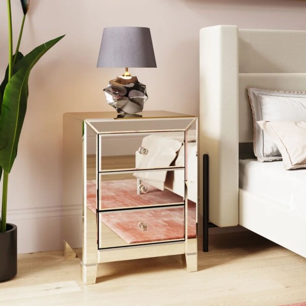 MESA DE NOCHE LUXURY Plateado - Medium