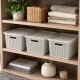Set x3 caja organizadora simil ratán 5L BLANCO