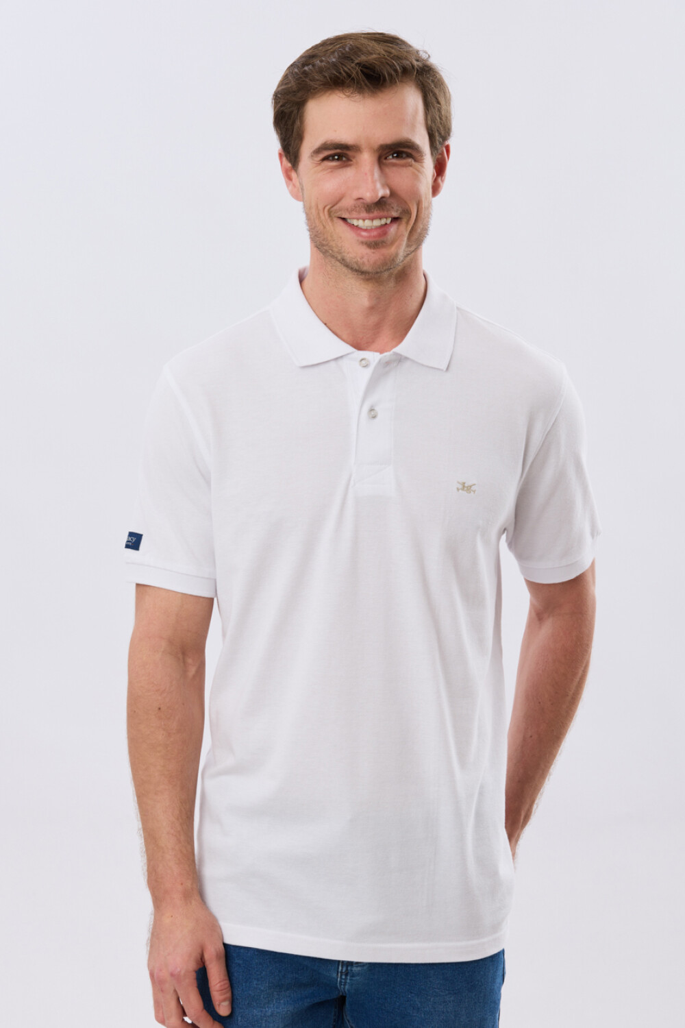 REMERA POLO LISA PIQUÉ Blanco