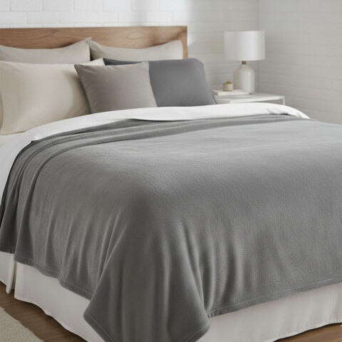 Frazada Polar 1 Plaza Lisa Home Class 150 x 220 cm GRIS