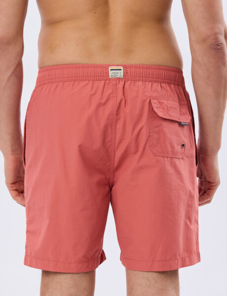 SHORT DE BAÑO LISO Ladrillo