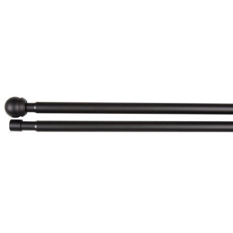 Barra cortina doble BALL 200-340cm Negro