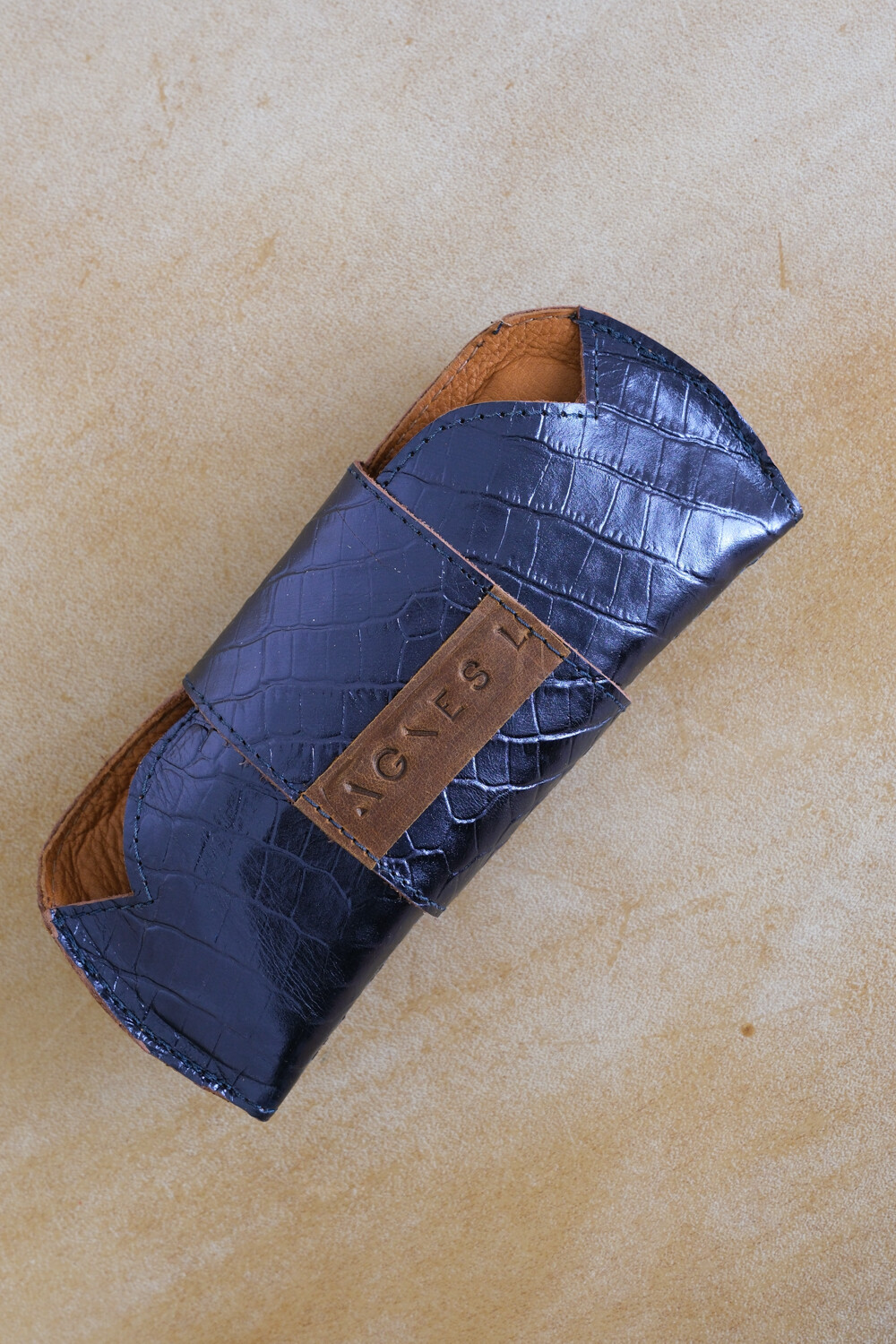 Estuche Lentes Crocco Shinny Blue