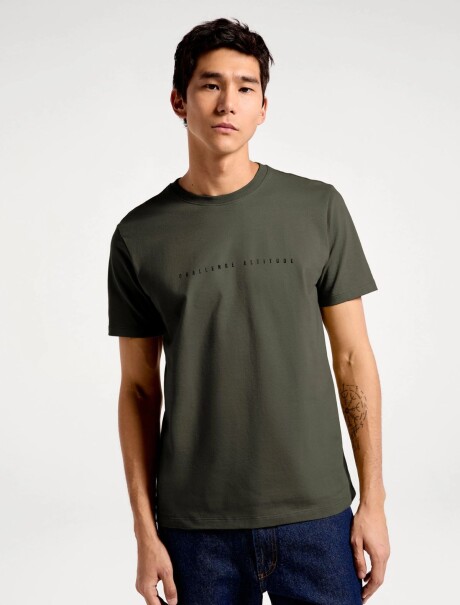 CAMISETAS MANGA CORTA CON ESTAMPA VERDE