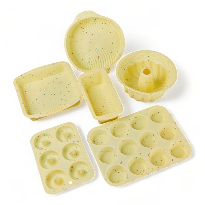 Set de 6 moldes de silicona cocina reposteria Sin Color