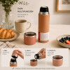 Termo con Taza en Acero Inoxidable 500ml - Rosado Termo con Taza en Acero Inoxidable 500ml - Rosado