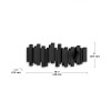 Perchero de pared 5 ganchos Sticks Negro