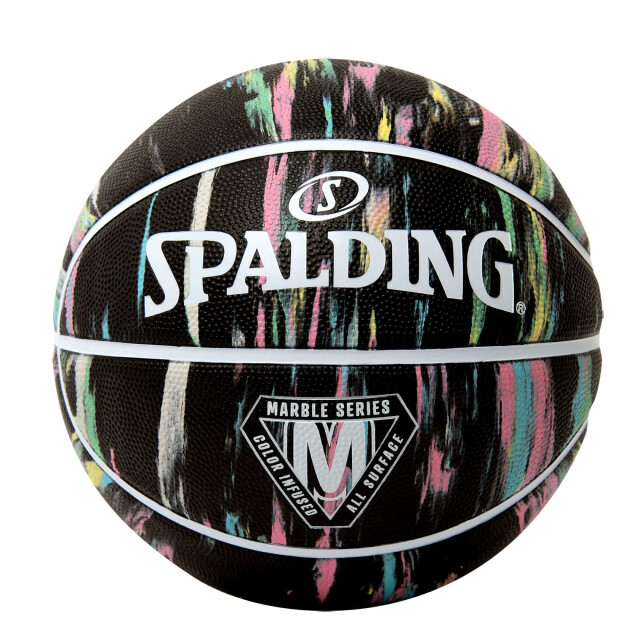 Pelota Spalding Marble Arcoiris Negro - Multicolor
