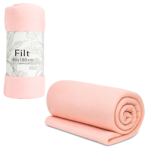 Manta Polar 1 Plaza 180x130Cm Polyester Suave Compacta Color Rosa