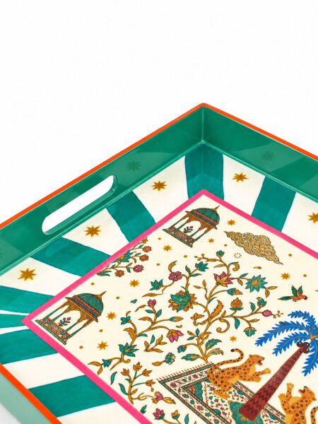 BANDEJA RECTANGULAR MULTICOLOR