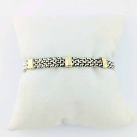 Pulsera de plata 925 con double de oro 18k. Modelo, ETNA. Pulsera de plata 925 con double de oro 18k. Modelo, ETNA.