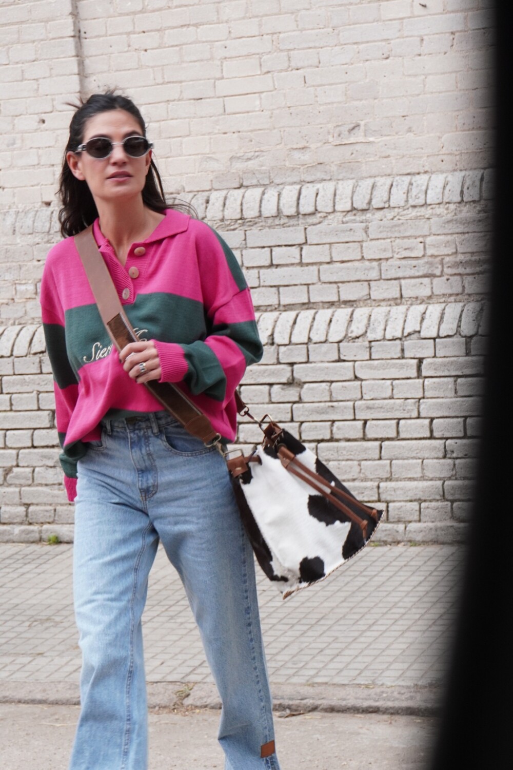 Pituka Bag Black white cowhide