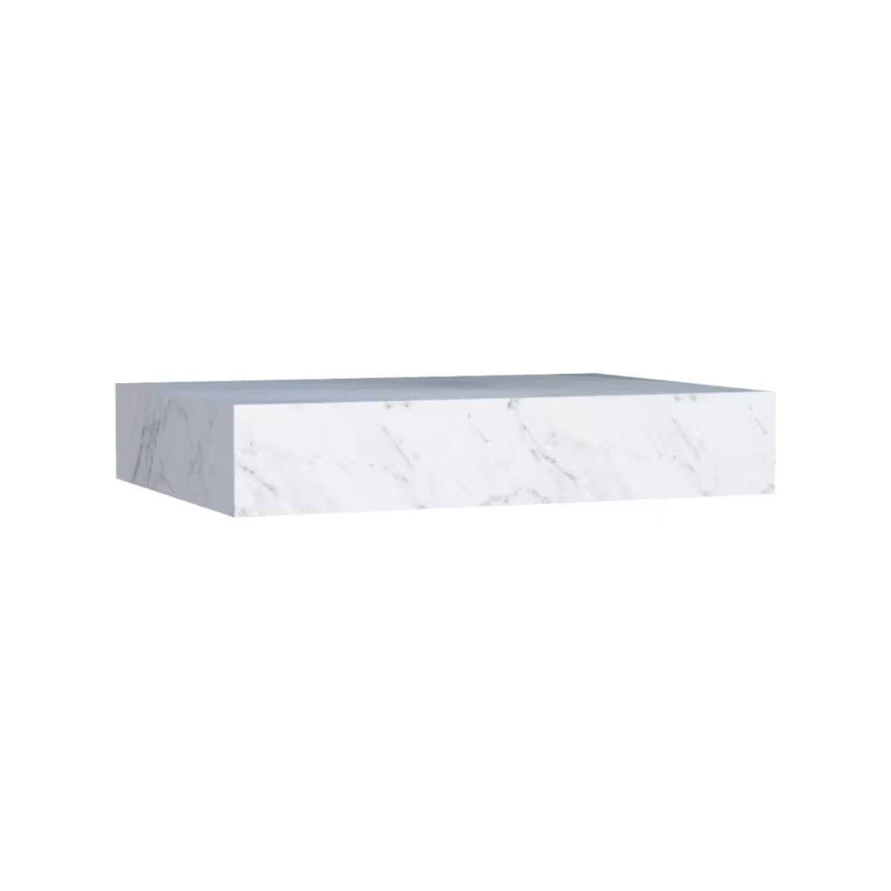 Mueble de baño suspendido en porcelanato Peri Blanco marmolado Pulido 80 cm sin bacha Mueble De Baño Suspendido En Porcelanato Peri Blanco Marmolado Pulido 80 Cm Sin Bacha