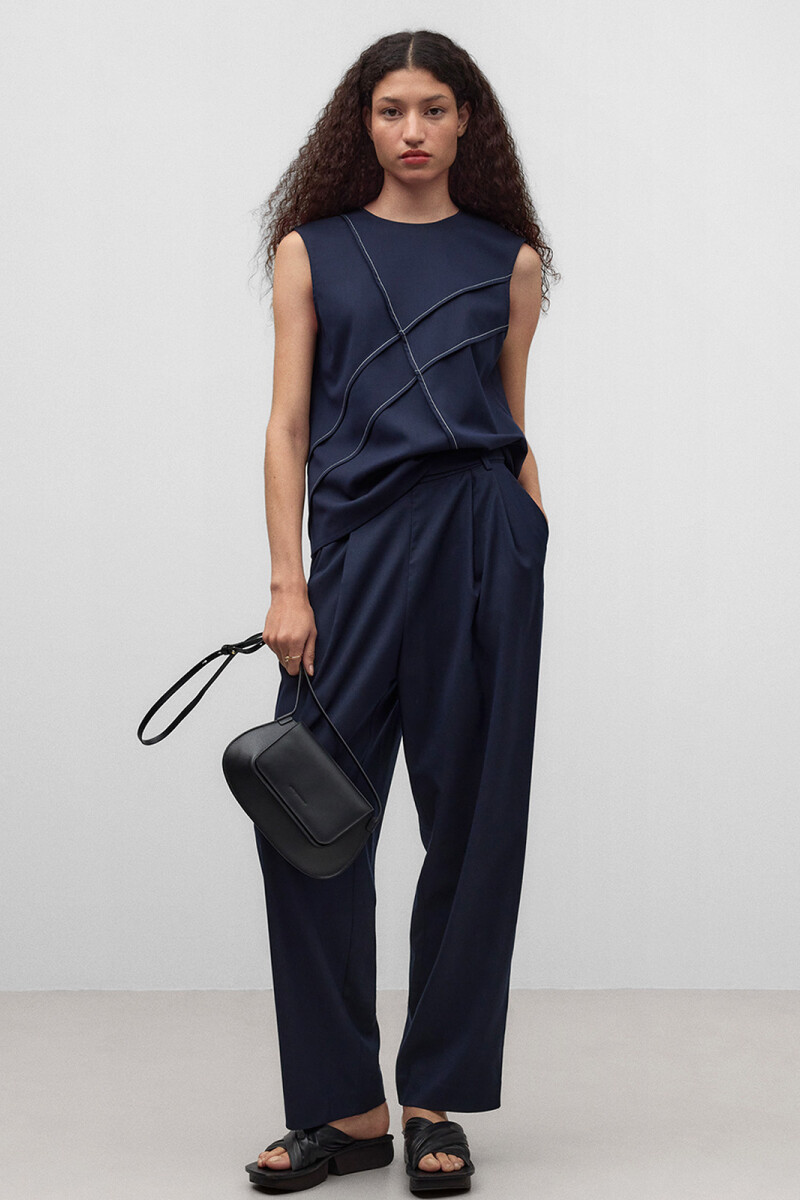 PANTALÓN SASTRE Azul