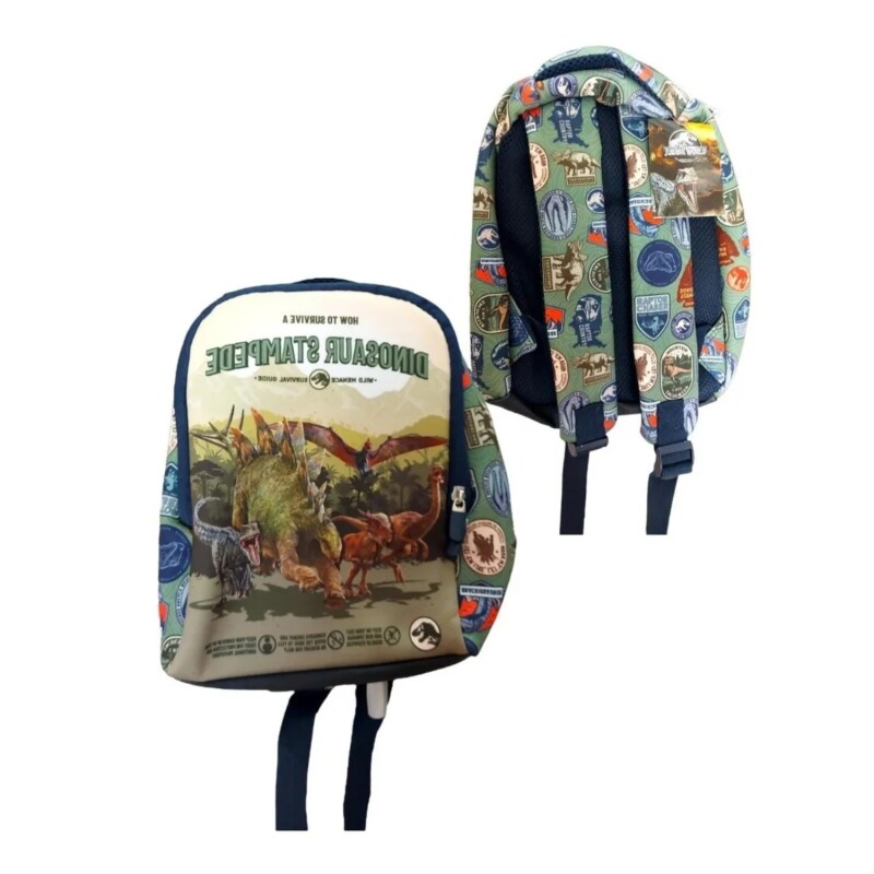 Mochila Infantil Neopreno 27 Cm Jurassic Para Niños Uso Escolar Diario JURASSIC AZUL