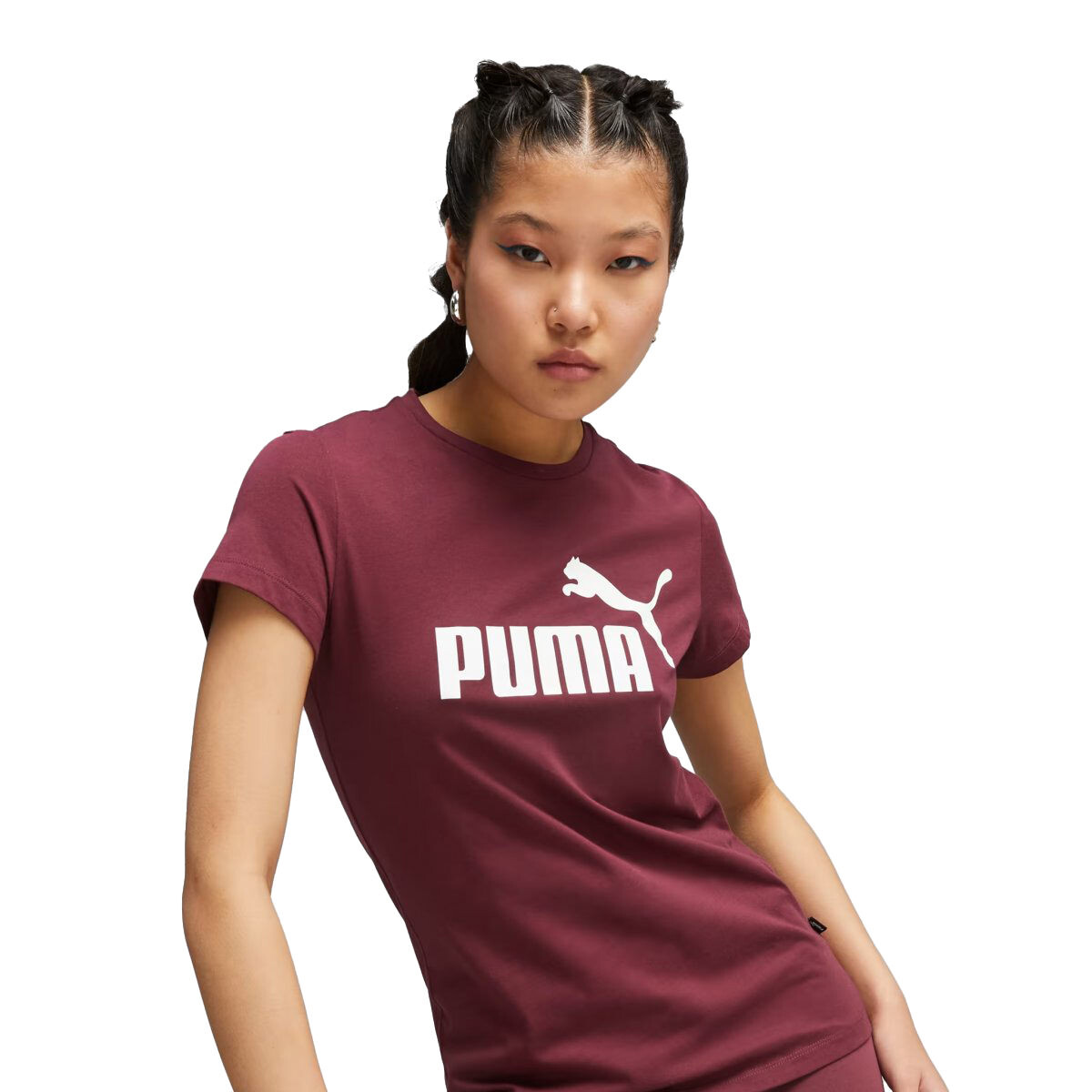 Remera de Mujer Puma Essentials Logo - Bordó 