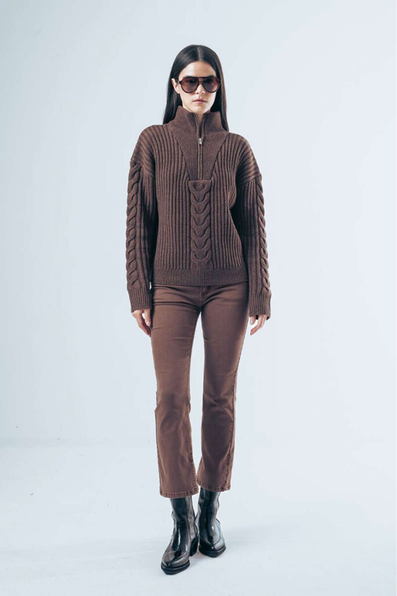 Sweater Zip - Brownie 