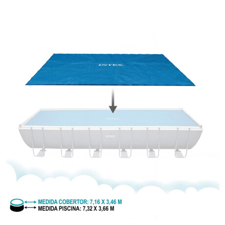 Cobertor Solar Intex Piscina Estructural 732x366 Cm Inx028017