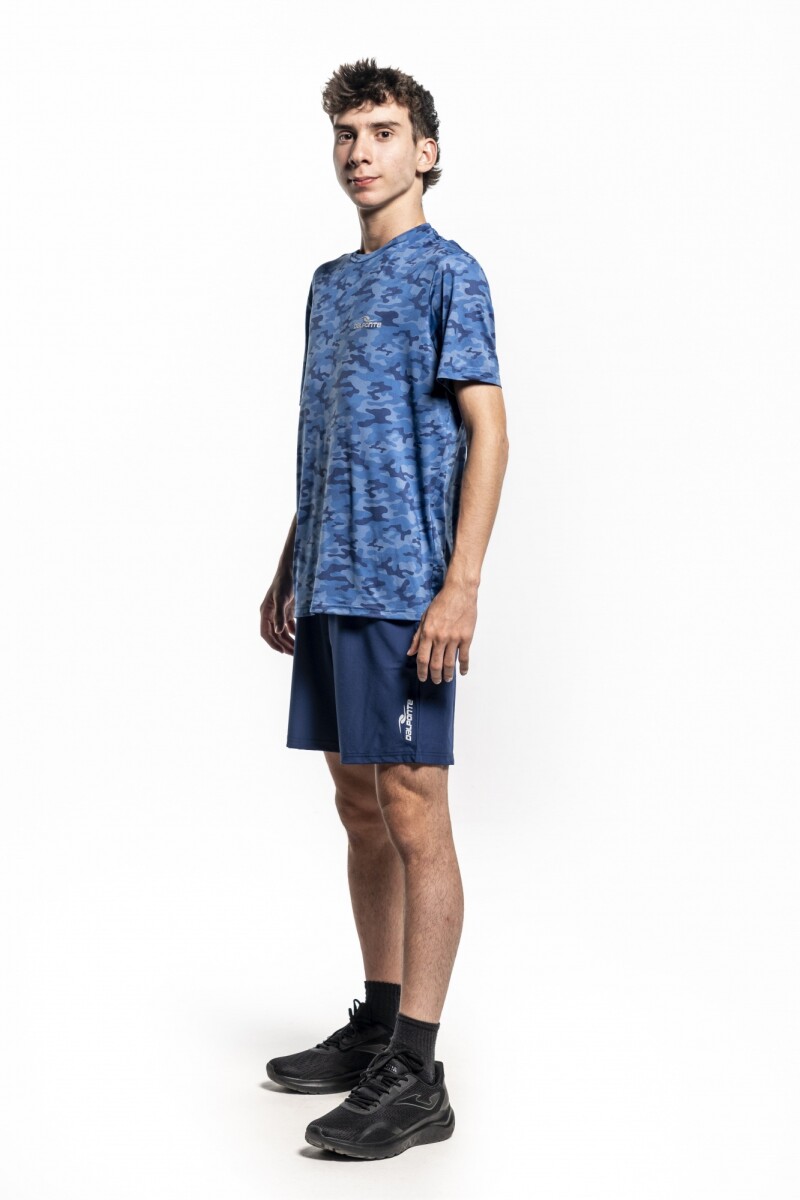 RAPID RUNNING T-SHIRT MEN CAMO BLUE - CAMO BLUE 