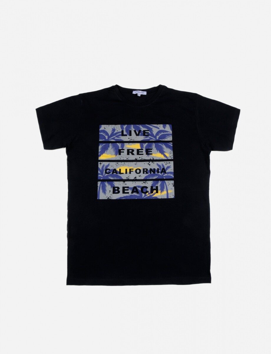 T-Shirt con estampa - AZUL MARINO 