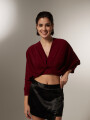 Blusa Wentu Bordeaux Oscuro