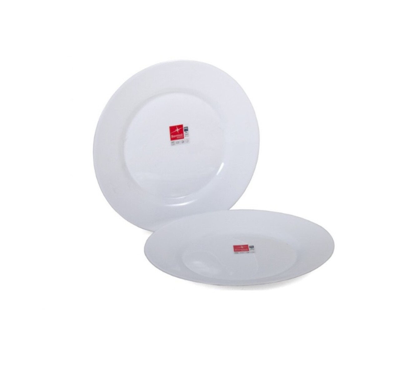 Plato Llano Ebro Blanco 25 cm con Relieve Decorativo 