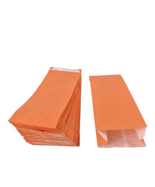 Pack x 100 - sobres papel sin base con fuelle 9x5x25 cm NARANJA