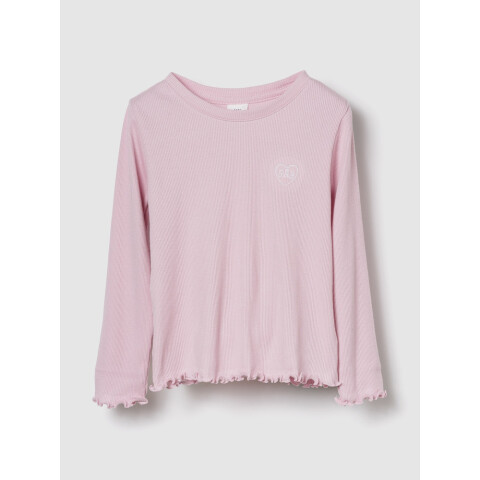 V-JPN LS LOGO RIB TEE PURE PINK