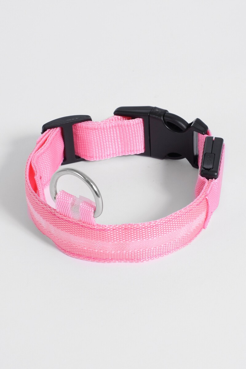Collar con luz LED recargable rosa