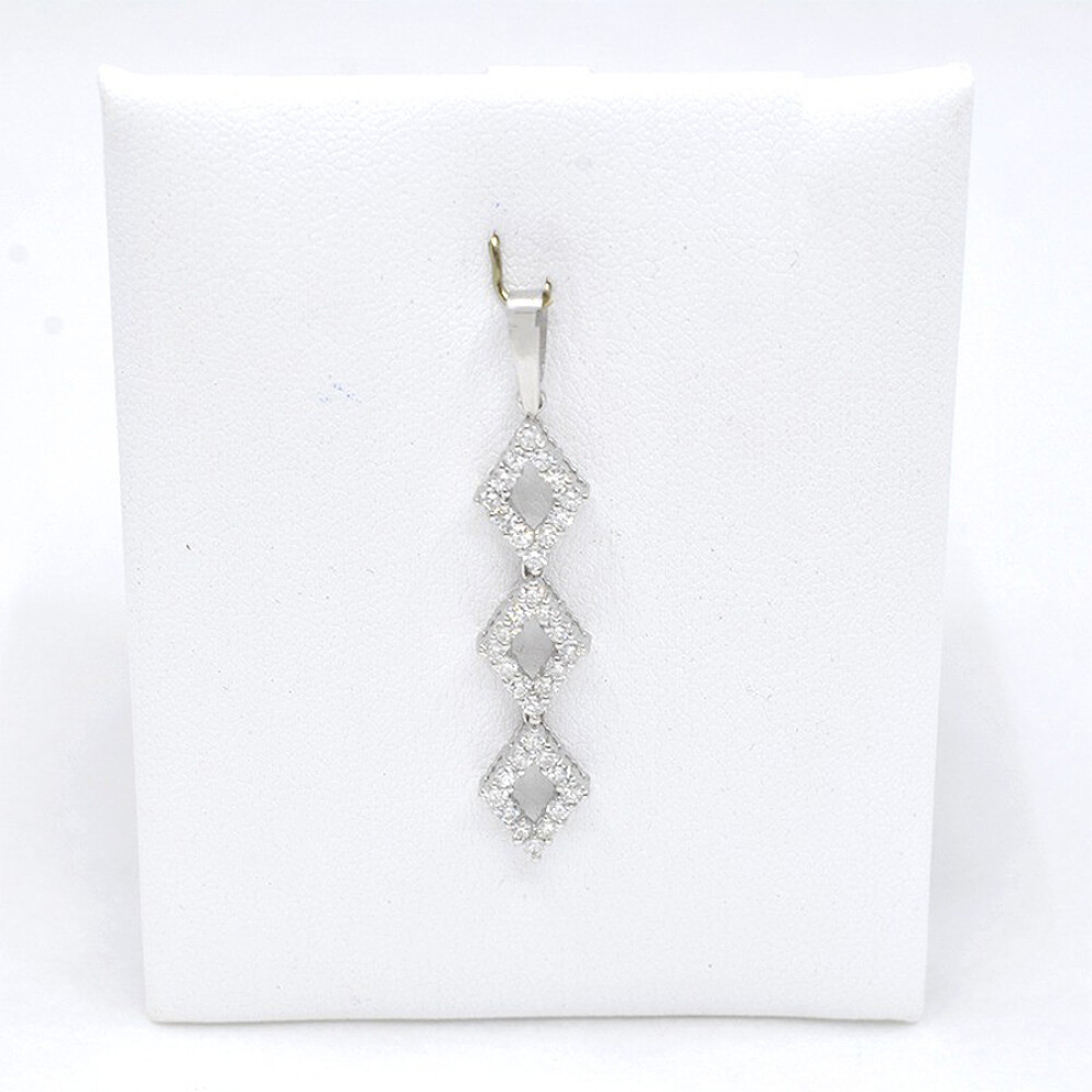 Colgante En Oro 18K Blanco Y Brillantes Colgante En Oro 18K Blanco Y Brillantes